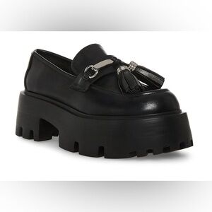 Steve Madden Platform Loafers Major Black